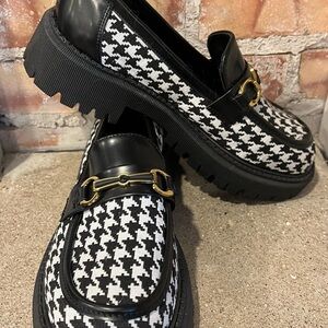 Stylish Black and White Loafers